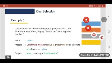 IPO: Selection control structure part 2 ( Dual selection and multiple selection)