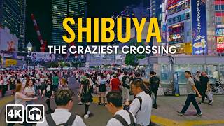 Shibuya at Night | Tokyo's Famous Crossing [4K ASMR City Walk]