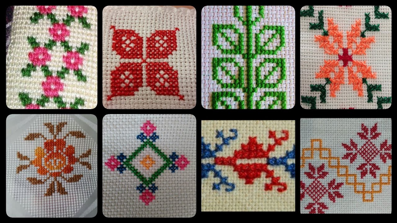 25+Easy cross stitch pattern for Beginners in Hindi | Dusutti embriodery Design/