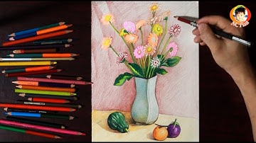 Hướng dẫn Vẽ tĩnh vật màu _ vẽ lọ hoa và quả /nc planvẽ nghệ thuật