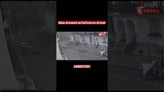 Criminal dressed as a Deliveroo driver arrested #shorts #shortsfeed #trending #news