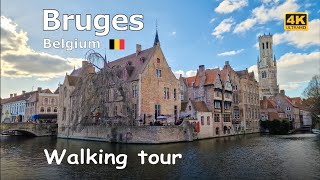 Bruges, Belgium 4K Walking Tour — The Most Beautiful Medieval City in Europe