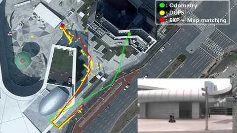 Map matching using grid map