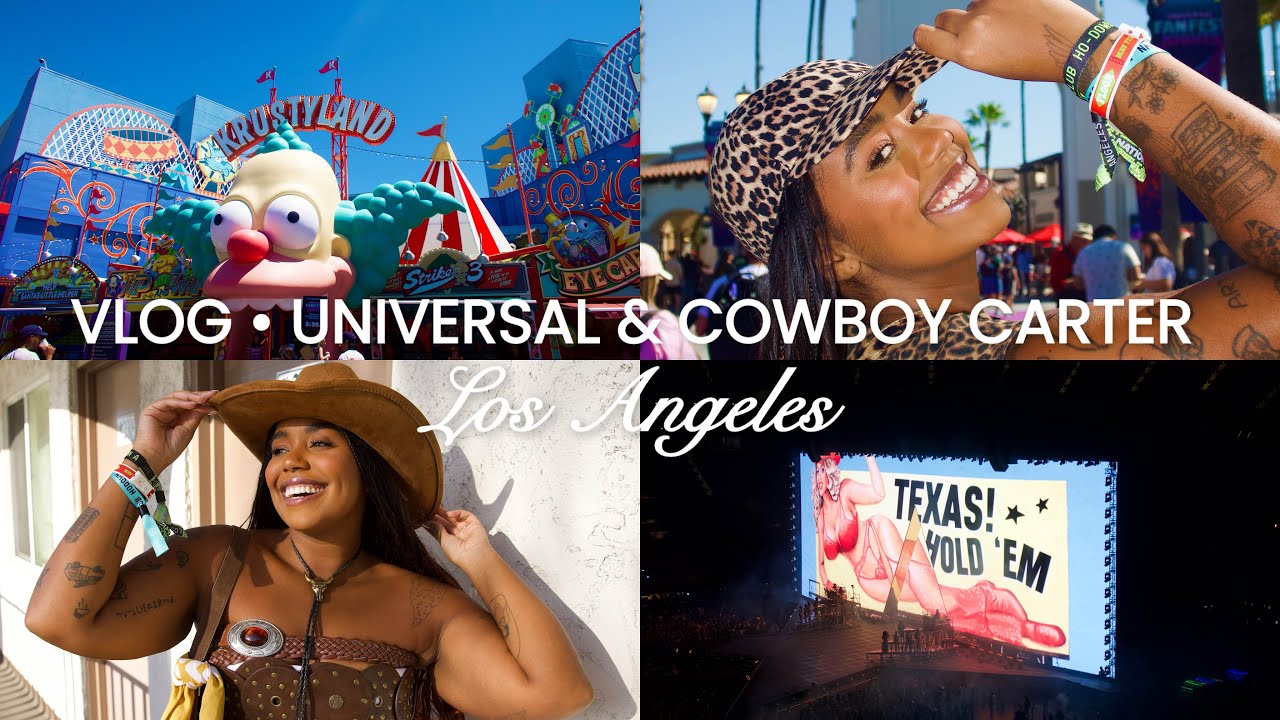 DAILY VLOG • UNIVERSAL STUDIOS & COWBOY CARTER TOUR - Los Angeles