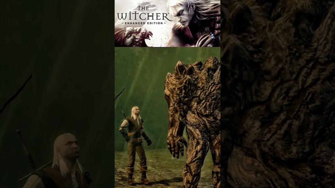 Golem boss fight - The Witcher Enhanced Edition PC Gameplay