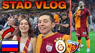 RUS ARKADAŞIMLA ŞAMPİYONLUK ATEŞİNİ YAKTIK! | Galatasaray 6-0 Kayserispor Stad Vlog