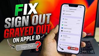 How To Fix Sign Out Grayed Out On Apple ID On iPhone 