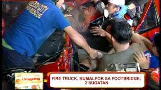 2 firemen hurt in QC crash