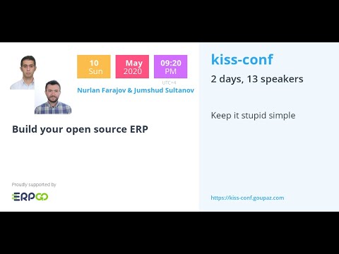 Kiss.conf 2020 / Session10 - Building your open source ERP