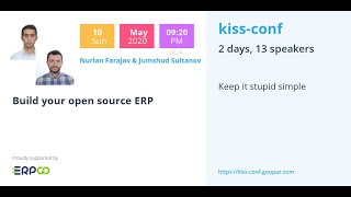 Kiss.conf 2020 / Session10 - Building your open source ERP