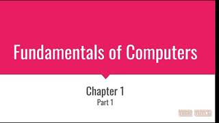 Plus One Humanities Computer Applications - Chapter 1 Part 1 - Data and Information