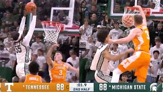 #9 Tennessee At #4 Michigan State Gets WILD! | Full Exhibition Highlights | October 29, 2023