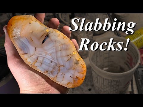 Not a Single Dud! Slabbing a Pile of Gorgeous Montana Agates, Jaspers, Petrified Wood, and Obsidian!