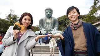 鎌倉大仏の内部撮影＆参道の美味いもの探し
