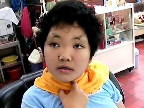 知的障害児のヘアーカット Youtube