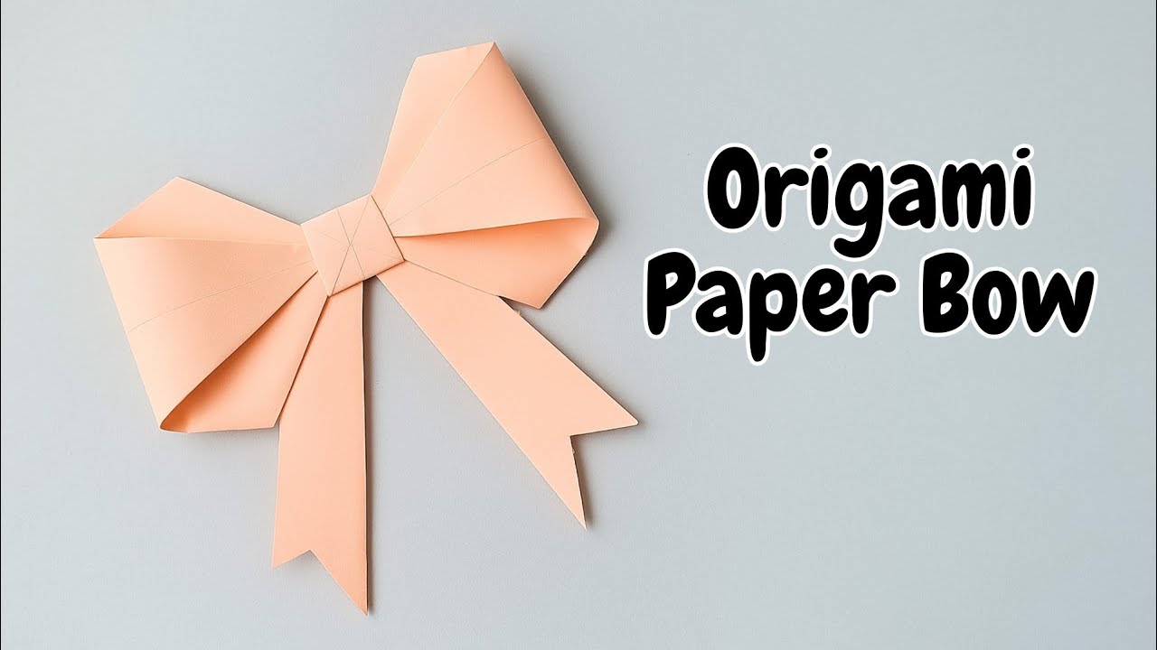 Origami - How to fold a paper Bow | Paper Ribbon ♥︎ Paper Kawaii - YouTube
