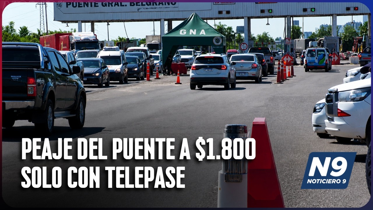 ►Aumenta el peaje del puente Chaco-Corrientes: costará hasta $1.900 con Telepase