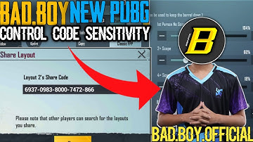 [NEW] Bad Boy Layout Code And Sensitivity Code 2021|| PUBG MOBILE || RTX Gamerx