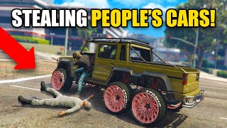 STEALING PEOPLE'S CARS IN THE FUNNIEST WAY! | GTA 5 THUG LIFE #369