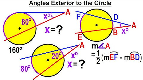 Geometry - Ch. 6: Circles (20 of 39) Angles Exterior to the Circle