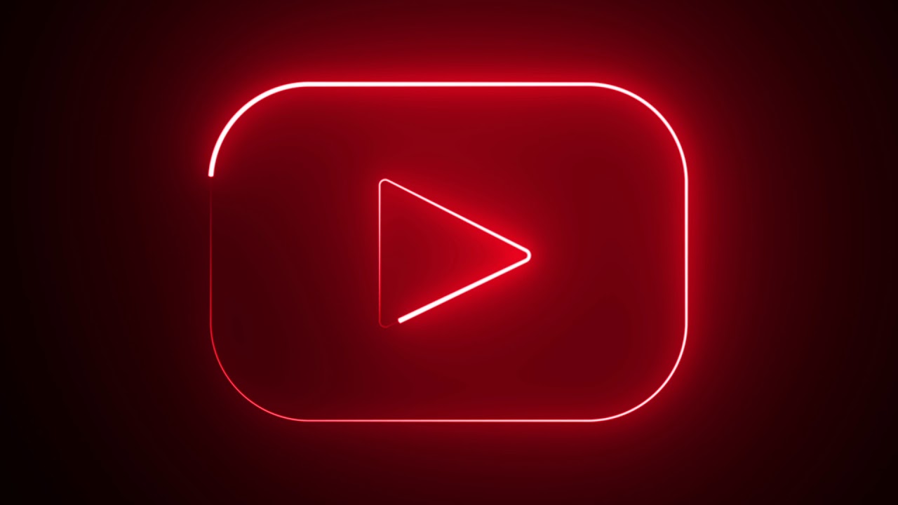 Motion Made Royalty Free YouTube logo Play icon red flickering neon lights  Loop animated background - YouTube