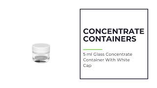5 ml Glass Concentrate Container With White Cap