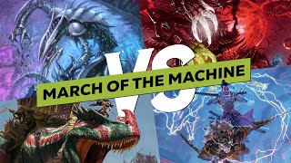 Jin-Gitaxias, Omnath, Goro-Goro/Satoru, Ghalta/Maven | March of the Machine Commander Gameplay