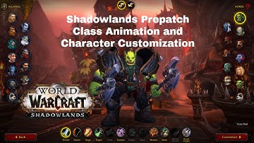 WoW Shadowlands: PrePatch PTR Class Animation and Character Customization