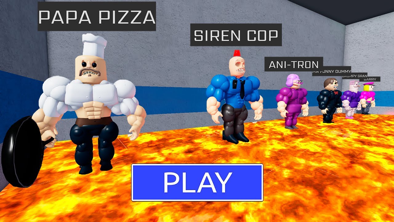 Escaping from a LAVA STRONG BARRY PRISON RUN! AND BECAME a BARRY MUSCLE #Roblox