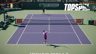 Top Spin 2K25 - Francis Tiafoe Vs Roger Federer - HYPER TIE BREAK - Indian Wells Open (PS5)