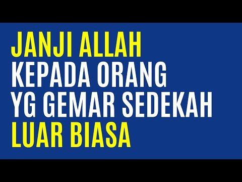 JANJI ALLAH UNTUK ORANG YANG SUKA SEDEKAH