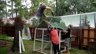 My wife and I put together a Chicken Coop purchased at Tractor Supply. It is an Innovation Pet extra large walk in chicken coop 