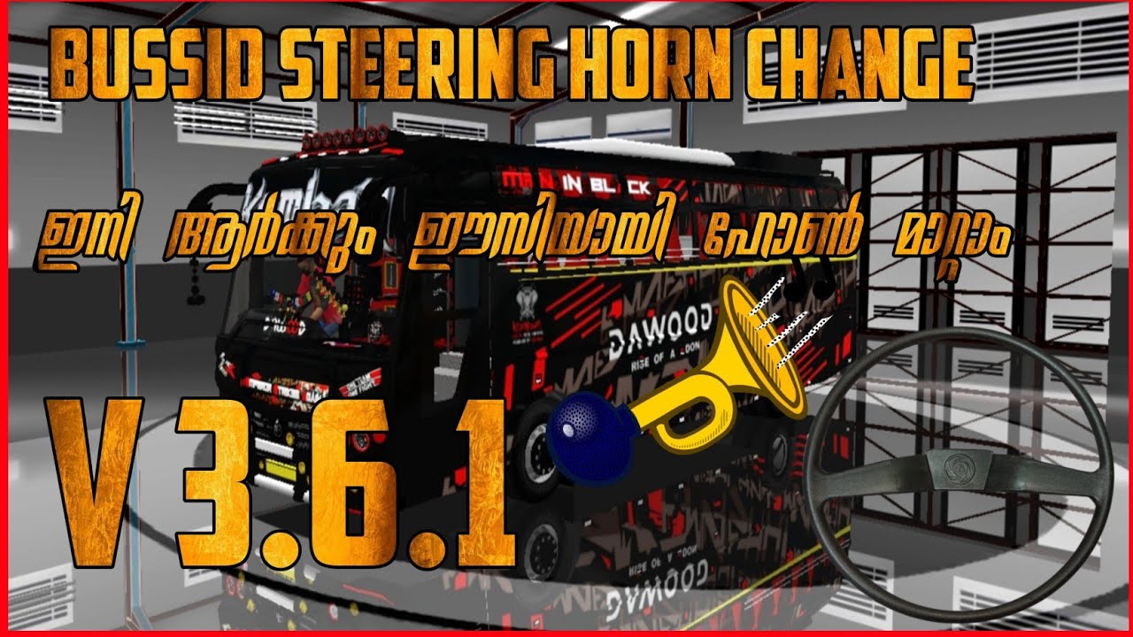 how to change steering horn in bussid YouTube