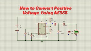How to Convert Positive Voltage to Negative Using NE555 & Charge Pump in Proteus
