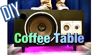 Making a Coffee Table from an old Speaker w/LED Lights!! DIY vlog 2020