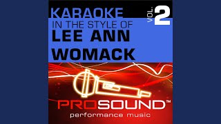 Something Worth Leaving Behind (Karaoke Instrumental Track) (In the style of Lee Ann Womack)