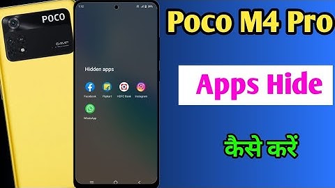 How to hide Apps in Poco M4 Pro / Poco m4 pro me app hide kaise kare / poco m4 pro app hide