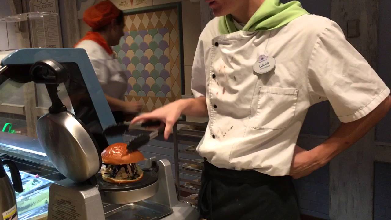Brioche ice cream sandwich from Disneyworld Epcot YouTube