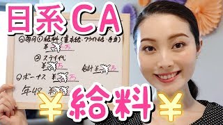 Caの給料 日系客室乗務員の年収は 給与明細で解説 日航空姐的实际收入 How Much Do Japanese Flight Attendants Make Youtube