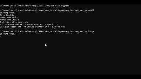CS50AI Degrees Demonstration