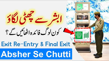 How to Issue Exit Ren-Entry Visa Through Absher I Jawazat starts allowing expats to issue re-entry