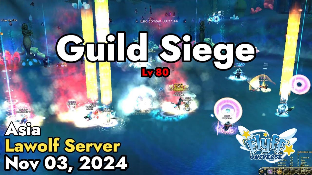 Guild Siege Lv 80 (Lawolf Server) November 03, 2024 | Flyff Universe