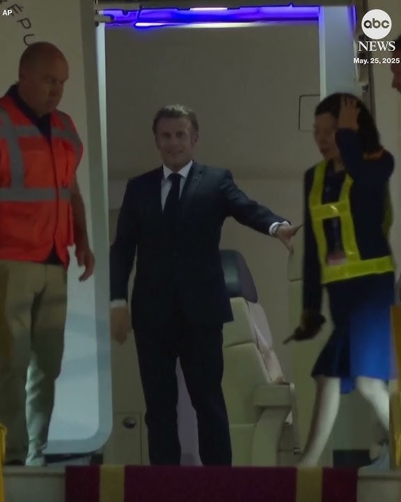 French Pres. Emmanuel Macron appears to be pushed in the face by his wife Brigitte #news #france