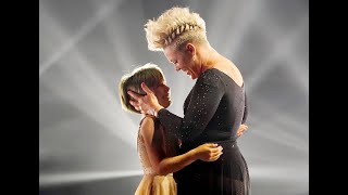 Covered in Sunshine! Pink and Daughter Willow Perform Acrobatic Stunts at BBMAs