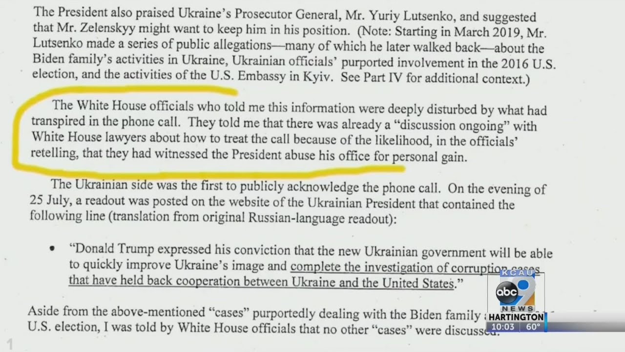 Whistleblower Complaint Released YouTube