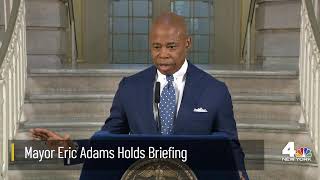 Mayor Eric Adams Holds Briefing