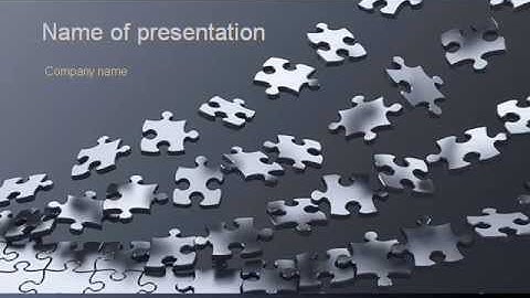 Lines of Puzzle Pieces PowerPoint Template