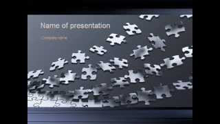 Lines of Puzzle Pieces PowerPoint Template