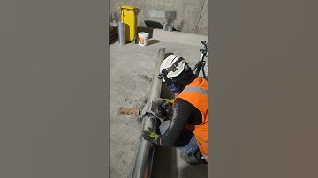 grooving 150mm pipe using groover machine hydrant sprinkler system  #firefighting#sprinklersystem