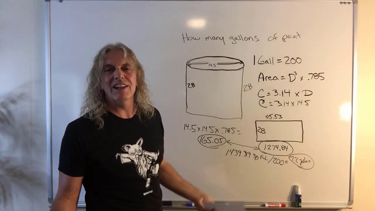Water Sifu Bonus Math - How Many Gallons Needed To Paint The Outside Of A Tank